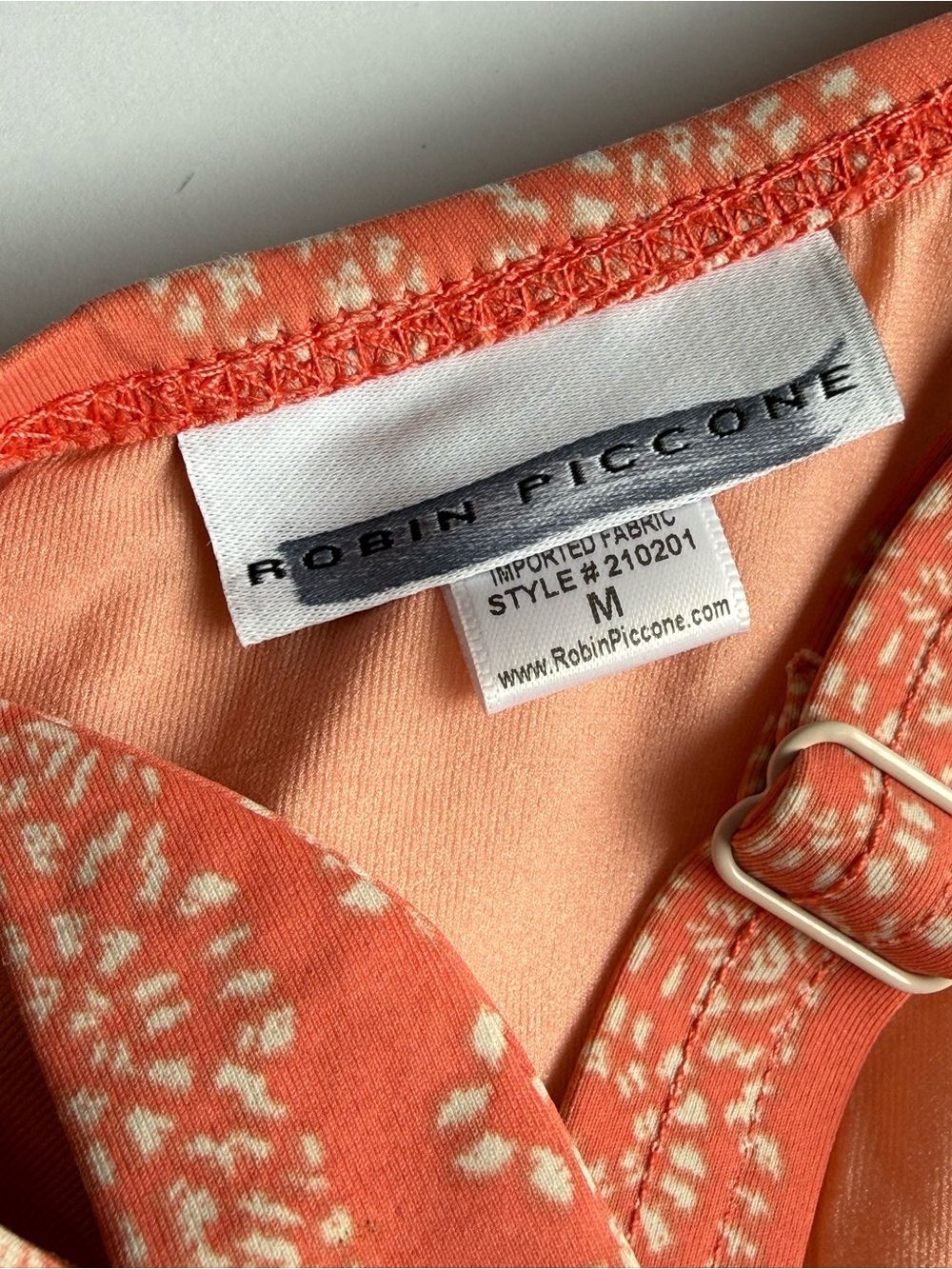 Robin Piccone Coral Floral Plunge Bralette Swim Top Isla Medium Med M NWOT - Picture 4 of 4